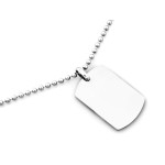 Naszyjnik srebrny nieśmiertelnik 925 z kulkowym łańcuszkiem na prezent