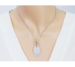 Naszyjnik srebrny 925 z blaszką na łańcuszku na prezent