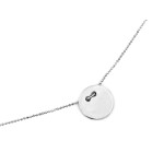 Naszyjnik srebrny 925 z blaszką zawieszką z możliwością graweru