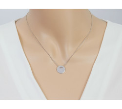 Naszyjnik srebrny 925 z blaszką zawieszką z możliwością graweru