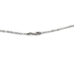 Srebrny naszyjnik 925 krawatka z wiszącymi ażurowymi kółkami na prezent