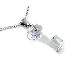 Naszyjnik srebrny 925 z wiszącym błyszczącym kluczem do Twojego serca na łańcuszku