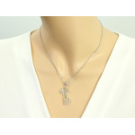 Naszyjnik srebrny 925 z wiszącym błyszczącym kluczem do Twojego serca na łańcuszku