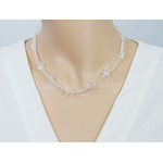 Naszyjnik srebrny 925 wykonany w całości z cyrkoni na prezent