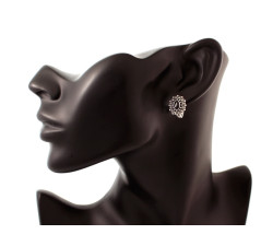 zestaw biżuterii srebrny ze stalą