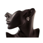 zestaw biżuterii srebrny ze stalą