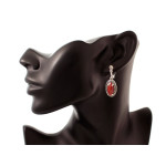 srebrny komplet ze stalą