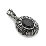 komplet stalowy ze srebrem