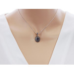 srebrny zestaw 925 ze stalą