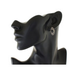 zestaw biżuterii srebrny ze stalą