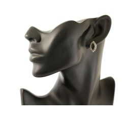 srebrny zestaw 925 ze stalą