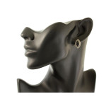 srebrny zestaw 925 ze stalą