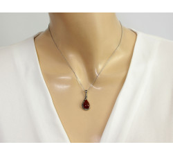 srebrny komplet ze stalą