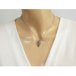 srebrny komplet ze stalą