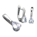 komplet stalowy ze srebrem