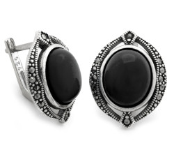 srebrny komplet ze stalą