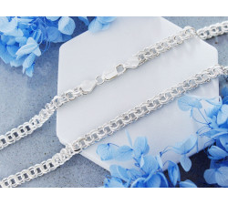 Łańcuch srebrny gruby męski