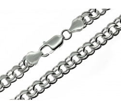 Srebrny gruby łańcuch efektowny splot dla mężczyzny