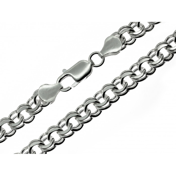 Srebrny gruby łańcuch efektowny splot dla mężczyzny