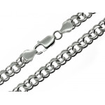 Srebrny gruby łańcuch efektowny splot dla mężczyzny