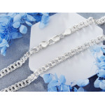 Srebrny gruby łańcuch efektowny splot dla mężczyzny