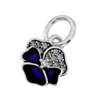 Srebrna zawieszka z cyrkoniami z emalią 