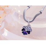 Srebrna zawieszka z cyrkoniami z emalią 