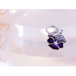 Srebrna zawieszka z cyrkoniami z emalią 