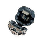 Zawieszka srebrny charms beads do bransoletki z emaliowanymi kwiatkami