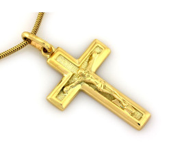 Złota przywieszka krzyż 585 Krzyżyk z Jezusem Chrystusem 2,03 g