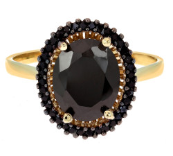 Pierścionek złoty 585 markiza zdobiona kamieniami na prezent