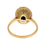 Pierścionek złoty 585 markiza zdobiona kamieniami na prezent