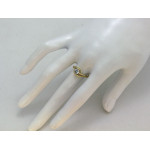 Pierścionek złoty 585 ozdobiony z cyrkonią białą na zaręczyny