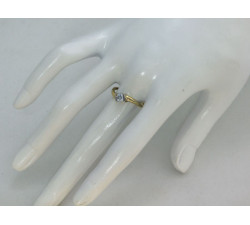 Pierścionek złoty zaręczynowy 585 z białym złotem na prezent