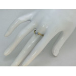 Pierścionek złoty zaręczynowy 585 z białym złotem na prezent