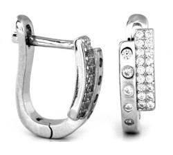 kolczyki 925 na biglu zamkniętym bez cyrkonii