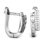 kolczyki 925 na biglu zamkniętym bez cyrkonii