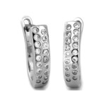 srebrne kolczyki na biglu zamkniętym bez cyrkonii