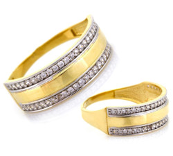 Złoty pierścionek Eternity 585/14k