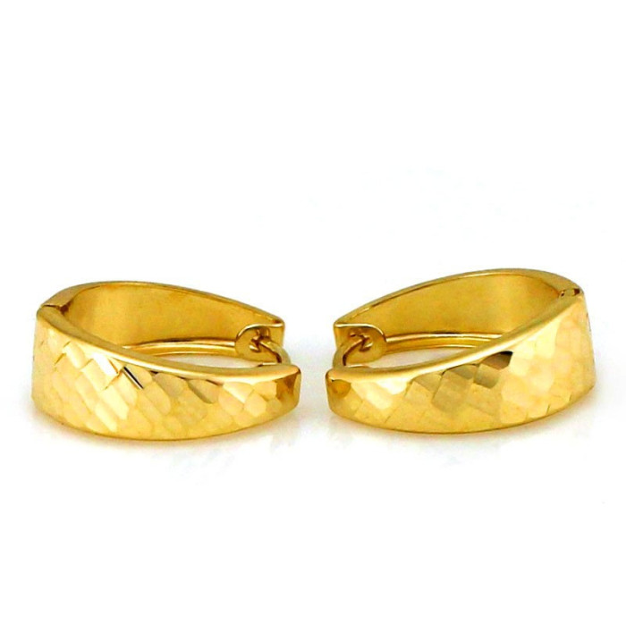 złote kolczyki gładkie