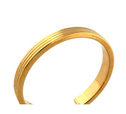 Kolczyki złote frezowane koła 26mm