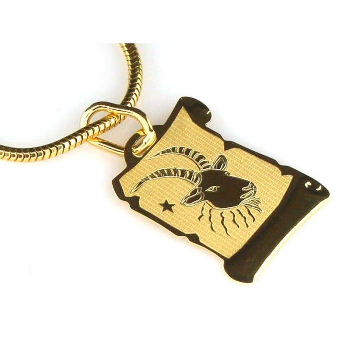 Złota przywieszka z motywem zodiaku – dla miłośników astrologii