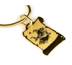 Złota przywieszka z motywem zodiaku dla każdego