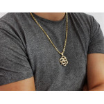 Złota zawieszka 585  wąż elegancki modny design popularny na łańcuszek na prezent