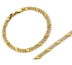 Złota bransoletka diamentowana 375 5mm dla kobiety