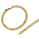 Złota bransoletka diamentowana 375 5mm dla kobiety