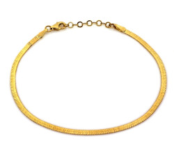 Złota bransoletka Snake 585 14k z regulacją