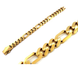 Bransoletka ze złota 585 gruby splot figaro