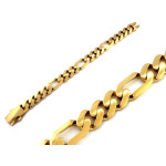 Bransoletka ze złota 585 gruby splot figaro