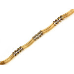 Bransoletka ze złota 585 elementowa z białym złotem